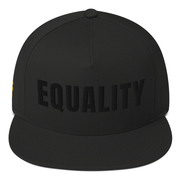 Equality snapback — black on black